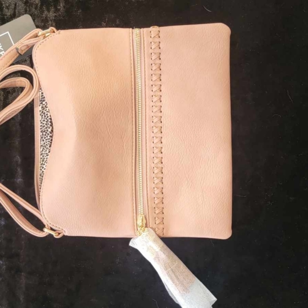 NEW MLK Collection by Mia K Vegan Leather Mauve Crossbag